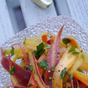 Middle Eastern Spicy Carrot Ribbon Salad