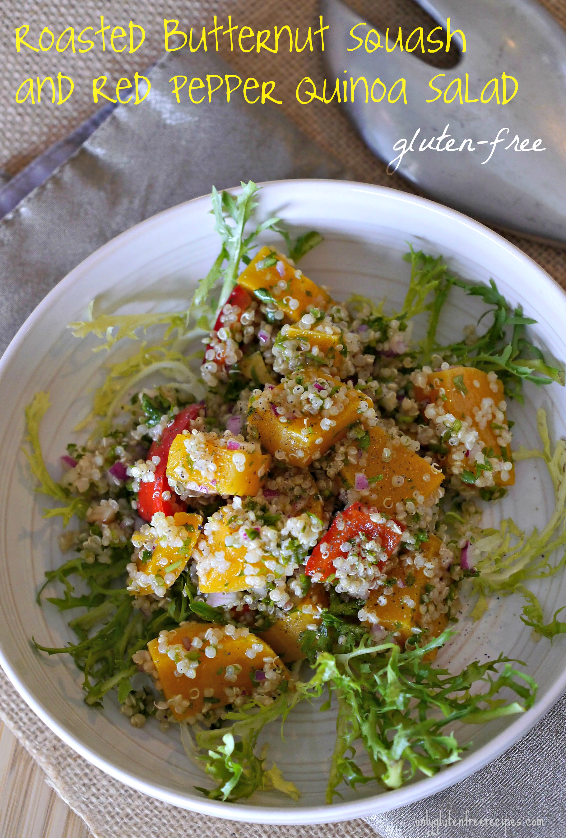 Roasted Butternut Squash Quinoa Salad - Only Gluten Free Recipes