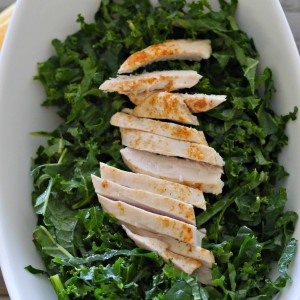 Kale Salad with Cumin Chicken for Weight Loss Diet