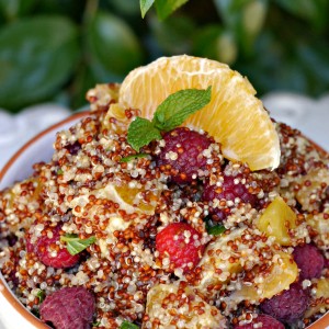 Orange and Raspberry Quinoa Salad