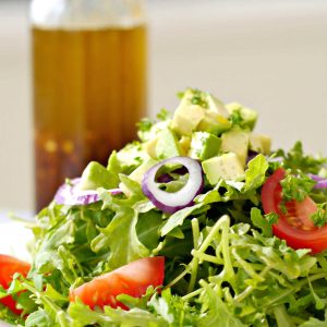 Kale Salad with Ginger Salad Dressing