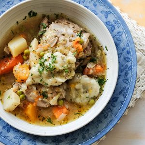 Chicken Stew with Gluten Free Buttermilk Dumplings
