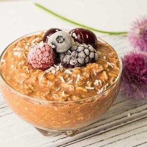 Overnight Chocolate Coconut Oat Pudding