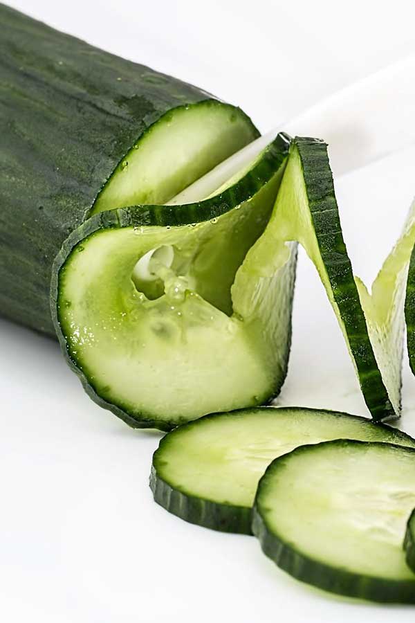 sliced english cucumber