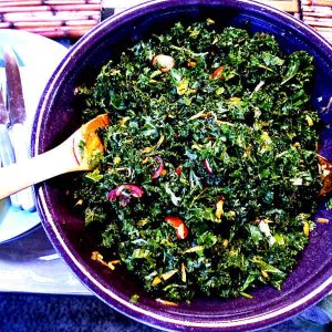 Light Kale Salad with Parmesan Cheese