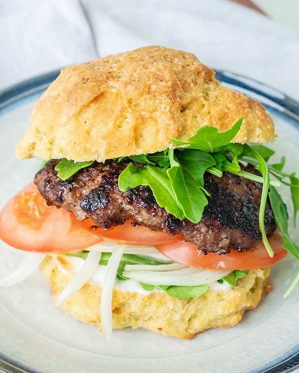 turkey burgers in a gluten-free burger bun