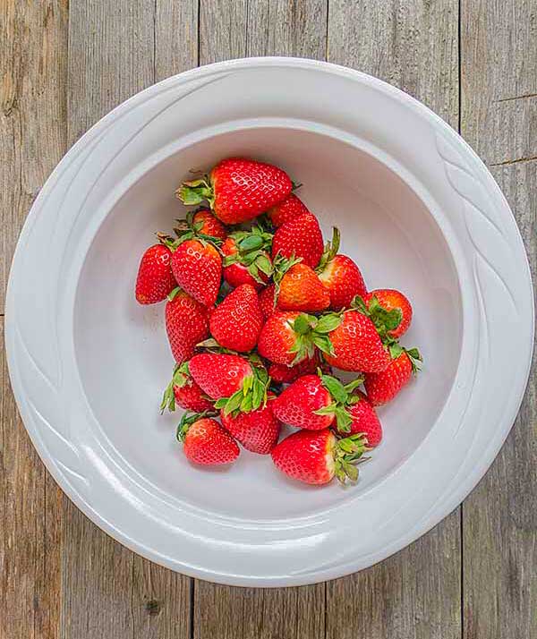 strawberries in a bowl