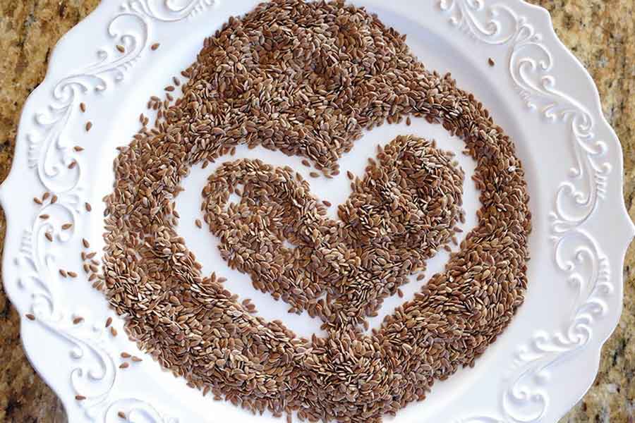 flaxseeds on a plate
