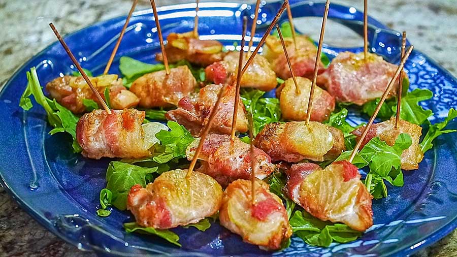 Chicken, Water Chestnut And Bacon Appetizers