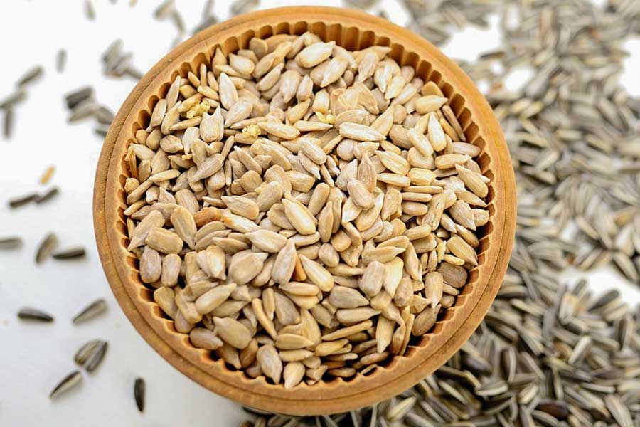 sunflower seeds in a bowl