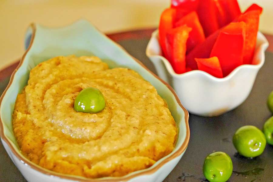 low carb eggplant dip in a bowl