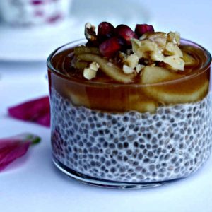 Vanilla Chia Pudding With Apple Compote