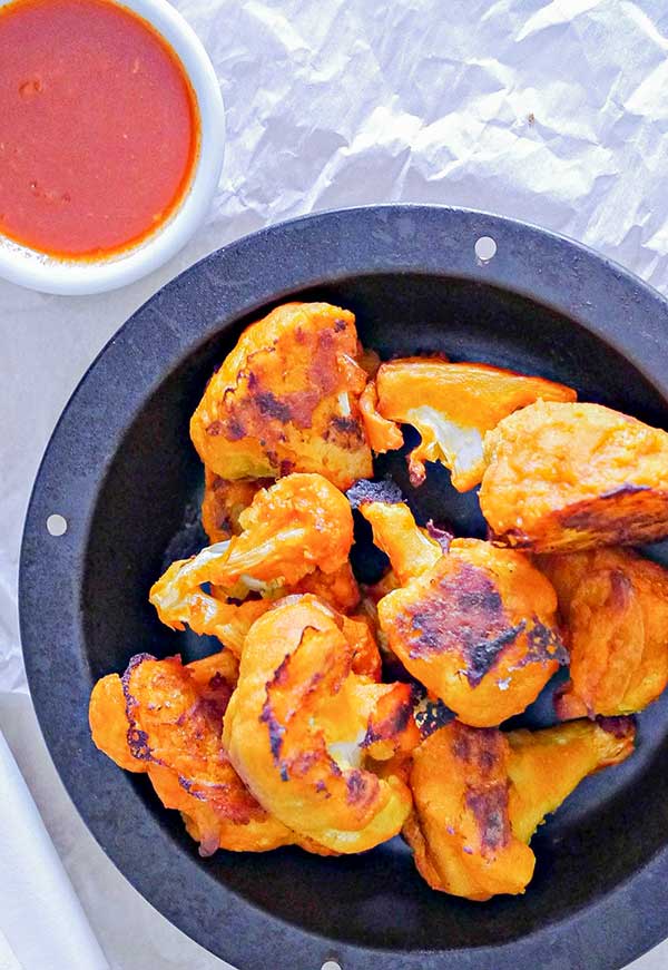 Baked Buffalo Cauliflower Tidbits – Gluten Free