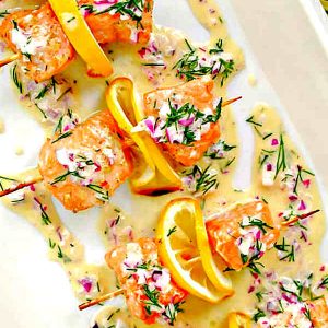 Salmon Pops With Piquant Dill Sauce