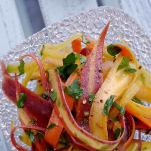 Middle Eastern Spicy Carrot Ribbon Salad
