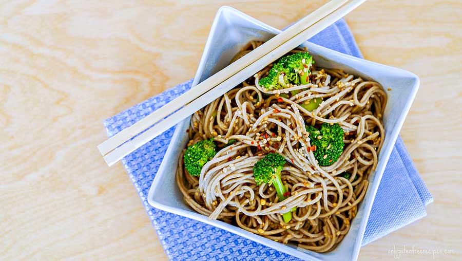 spicy soba noodles, gluten free