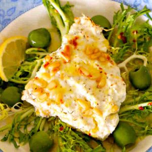 Baked Ricotta with Honey Chili Dressing