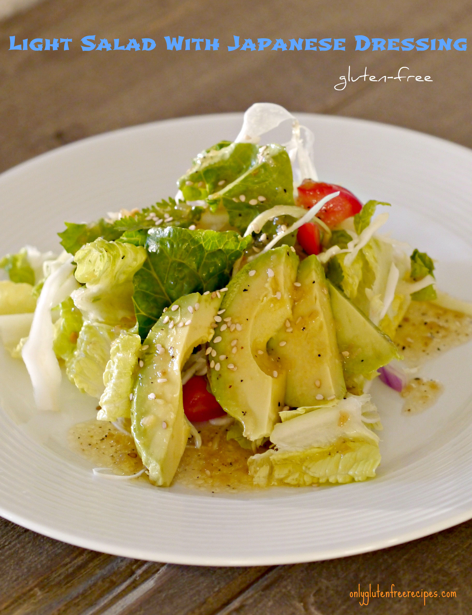 Light Salad With Japanese Dressing - Only Gluten Free Recipes