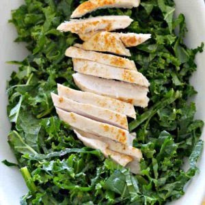Kale Salad with Cumin Chicken for Weight Loss Diet