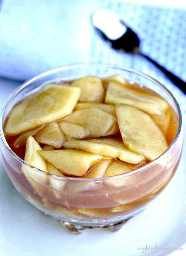 apple compote in a bowl 
