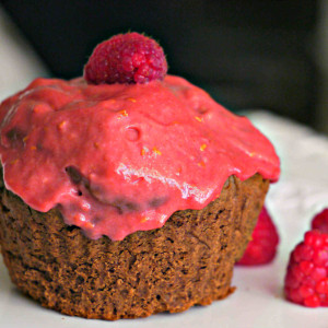 Gluten-Free Chocolate Cupcakes with Raspberry Frosting