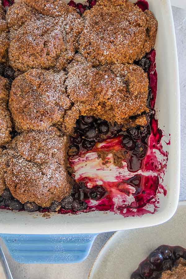 grain free blueberry cobbler