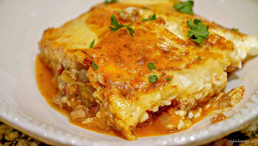 vegetarian moussaka, gluten free