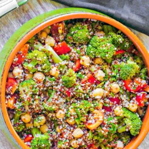 Broccoli and Chickpea Quinoa Salad