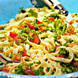 Gluten Free Simple Herb and Garlic Pasta