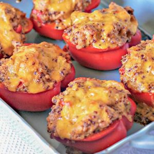 Cheesy Chicken Stuffed Peppers (Gluten-Free)