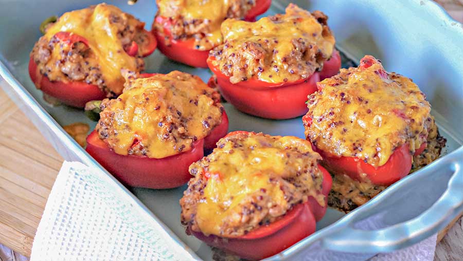 cheesy chicken stuffed peppers gluten free