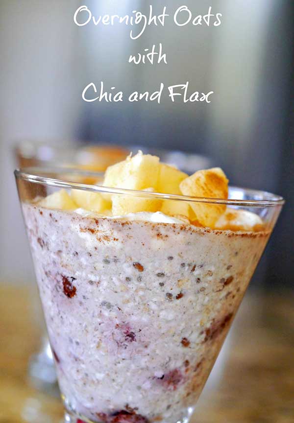 overnight oats with chia and flax