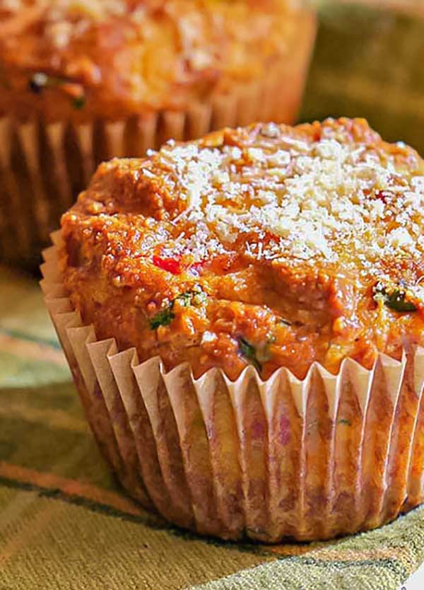 Grain-Free Vegetarian Pizza Muffins - Only Gluten Free Recipes