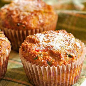 Grain-Free Vegetarian Pizza Muffins