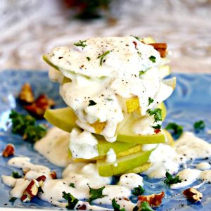 Simple Pear and Apple Feta Salad
