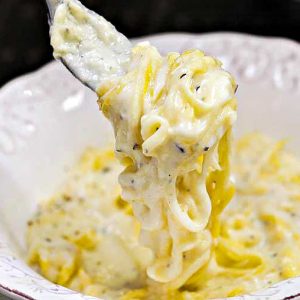 Gluten-Free Zucchini Noodles With Alfredo Sauce