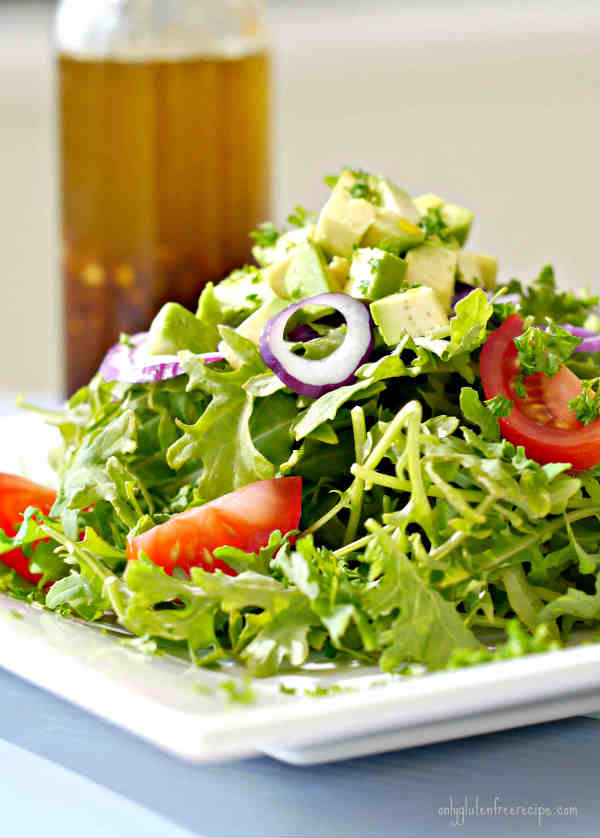 Kale Salad with Ginger Salad Dressing - Only Gluten Free Recipes