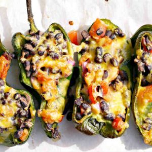 Roasted Stuffed Poblano Pepper