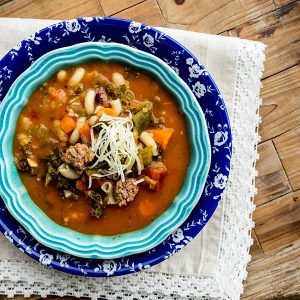Gluten Free Minestrone Soup with Chorizo