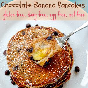 Gluten-Free Chocolate Banana Pancakes