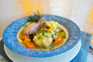 chicken stew with gluten free buttermilk dumplings