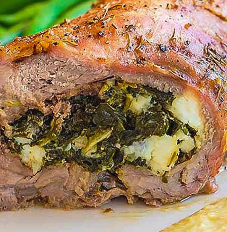 stuffed pork tenderloin with spinach and goat cheese