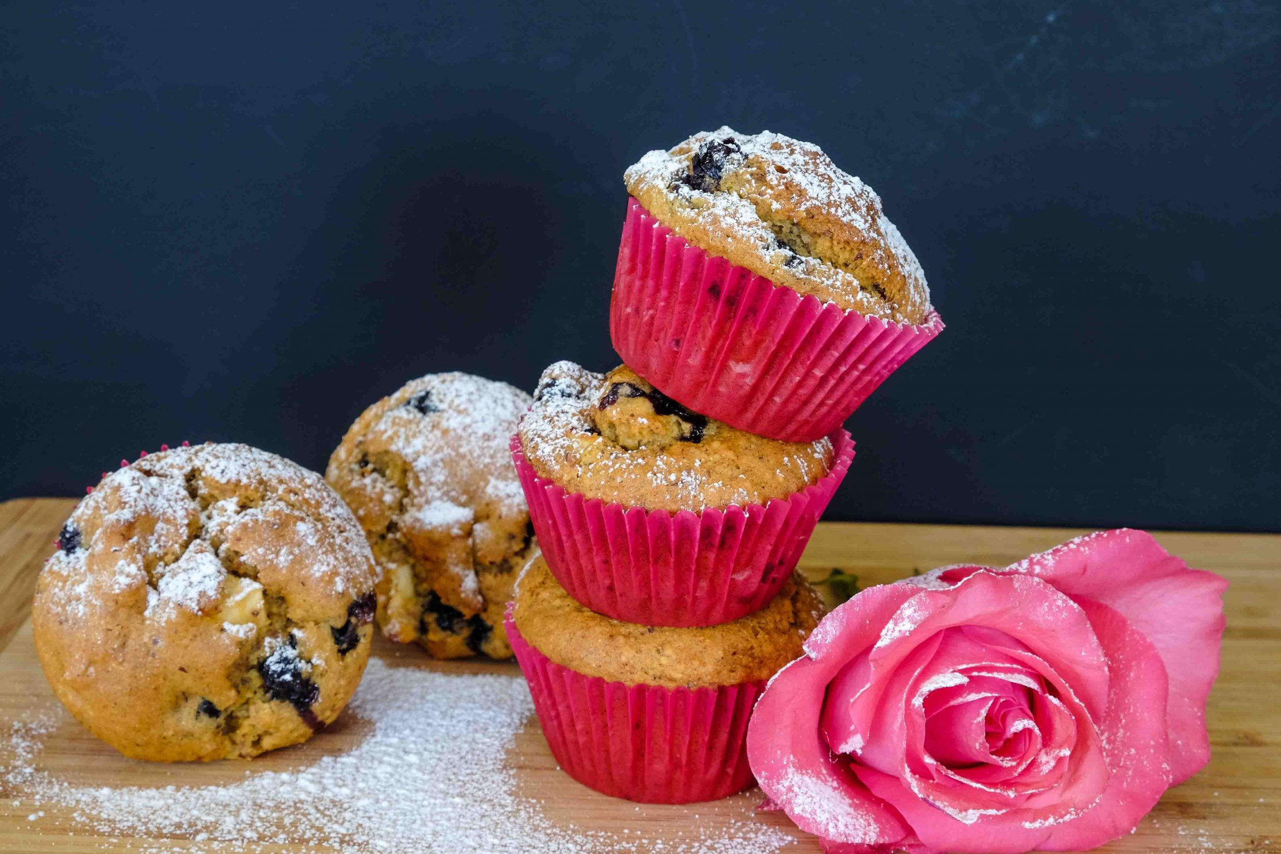 easy gluten free apple blueberry muffins