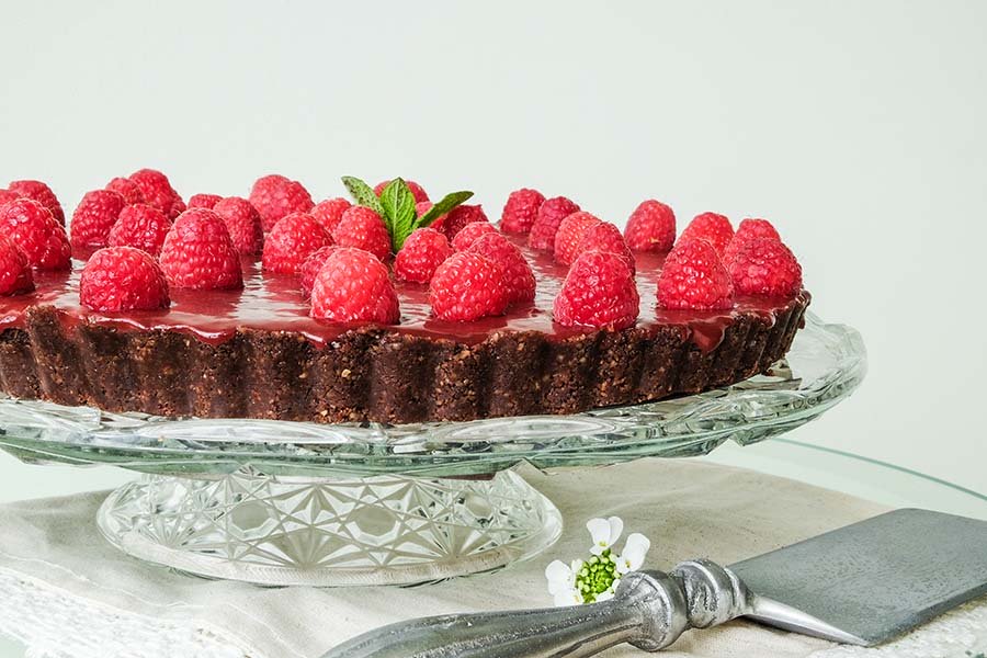 raspberry chocolate tart gluten free