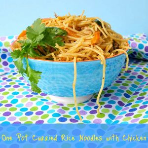 One Pot Curried Rice Noodles with Chicken