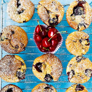 Gluten Free Cherry and Chocolate Muffins