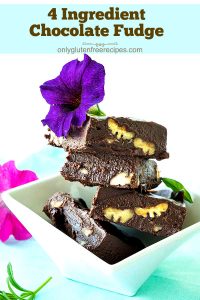 chocolate fudge, 4 ingredients, gluten free