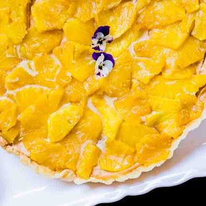 Gluten Free No Bake Cashew Butter Tart with Pineapples