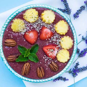 Pineapple Blackberry Chia Smoothie Bowl