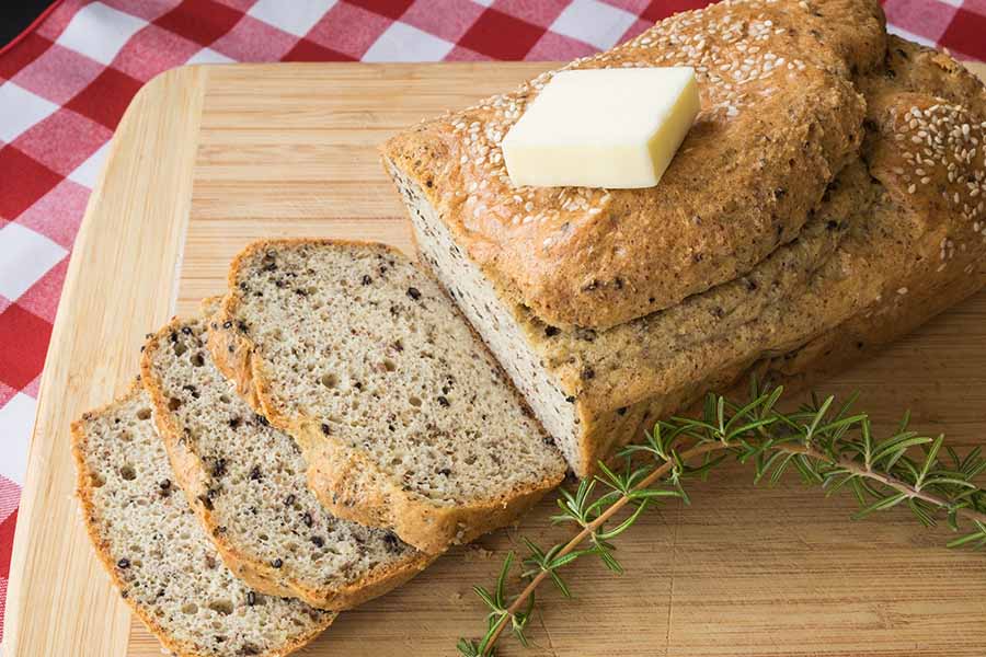 keto, bread, seeds